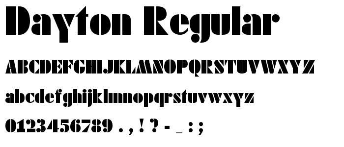 Dayton Regular font